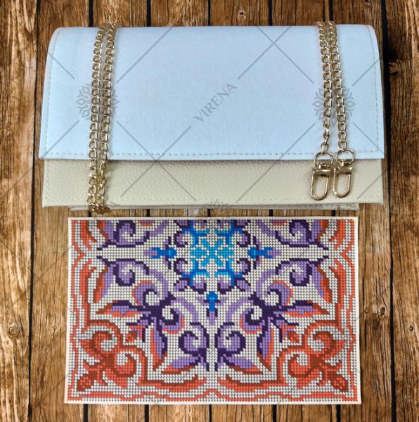 Buy Women Beige Evening Clutch Eco leather for embroidered decorative element - Clutch_402-Clutch_402_2