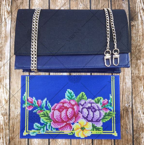 Buy Women Blue Evening Clutch Eco leather for embroidered decorative element - Clutch_504-Clutch_504_2