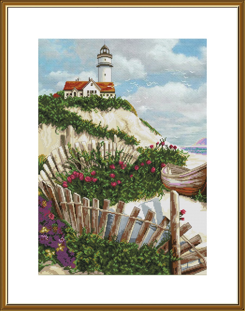 Buy Cross stitch kit Flowering Lighthouse-Cp3373