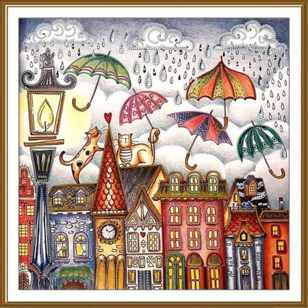 Buy Bead embroidery kit Love Under an Umbrella-DK2221