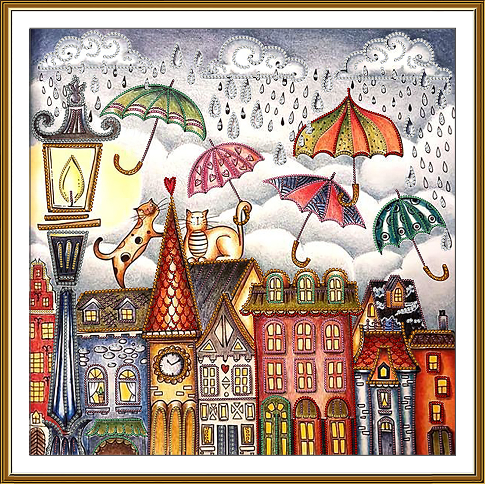 Buy Bead embroidery kit Love Under an Umbrella-DK2221
