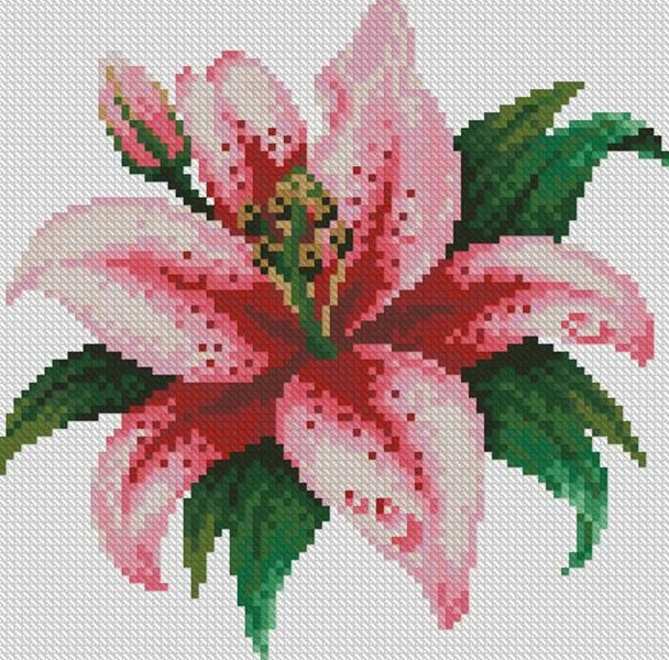 Buy Diamond painting kit-Pink lily-DM-015