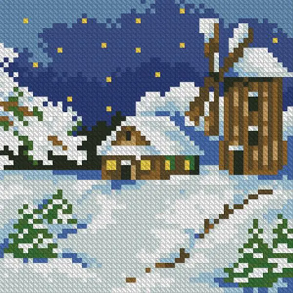 Buy Diamond painting kit-Winter landscape-DM-021