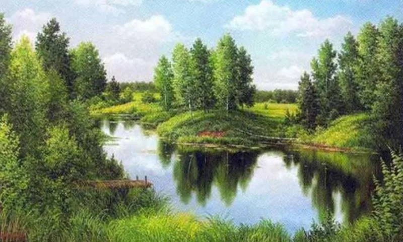 Buy Diamond painting kit-In reflection of the river-DM-033