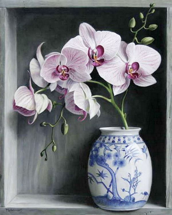 Buy Diamond painting kit-Orchid in vaze-DM-112