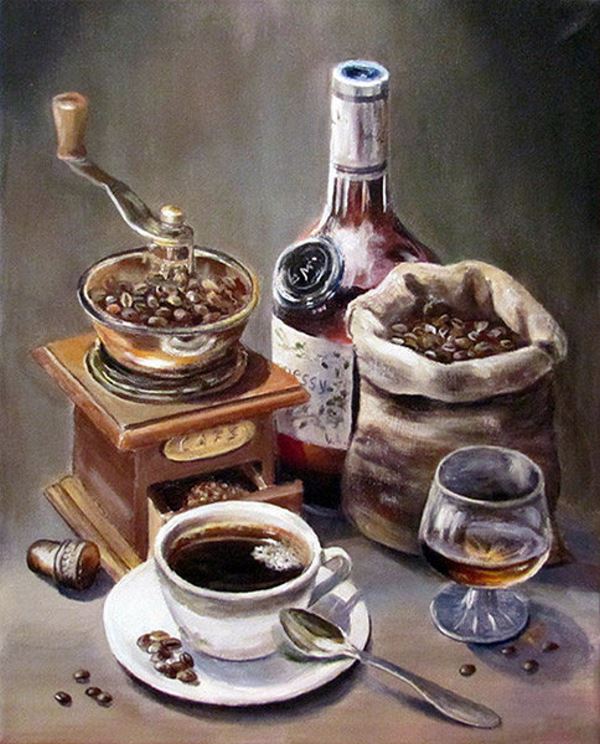Buy Diamond painting kit-Coffee with cognac-DM-164