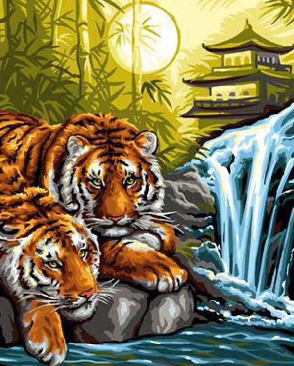 Buy Diamond painting kit-Tigers on rest-DM-285