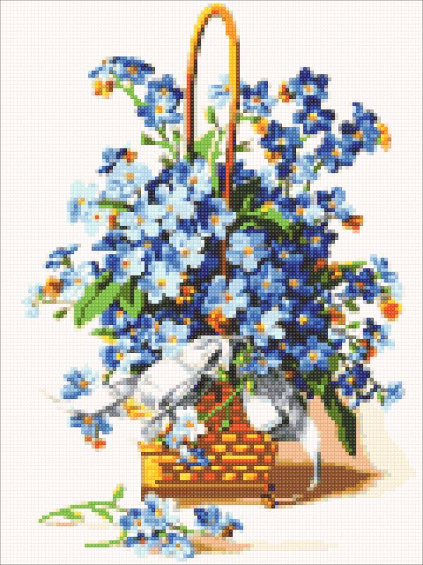 Goodfans 30 x 50cm 5D DIY Cross Stitch Colorful Flowers Artificial Diamond Painting Pictures Kits Cross-Stitch