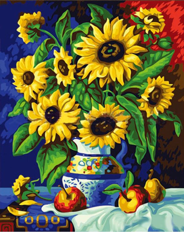 Buy Diamond painting kit-Sunflowers in a vase-DM-329