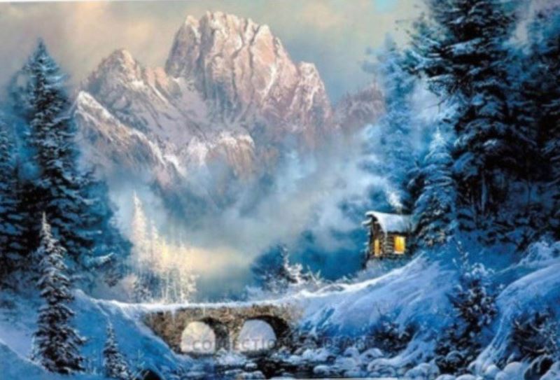 Buy Diamond painting kit-At the foot of the mountains-DM-351