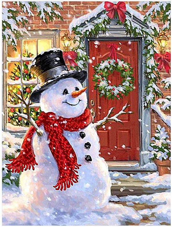 Buy Diamond painting kit-Funny snowman-DM-384
