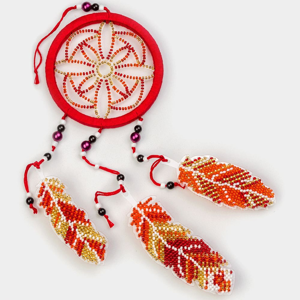 Buy Dreamcatcher craft kit for embroidery with beads - FLPL-023