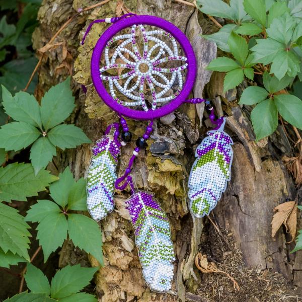 Buy Dreamcatcher craft kit for embroidery with beads - FLPL-024