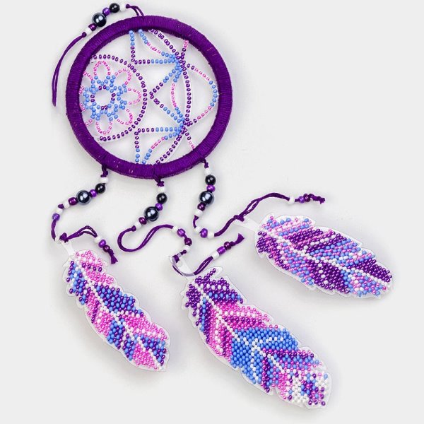 Buy Dreamcatcher craft kit for embroidery with beads - FLPL-025_1