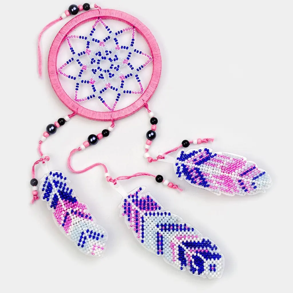 Buy Dreamcatcher craft kit for embroidery with beads - FLPL-027