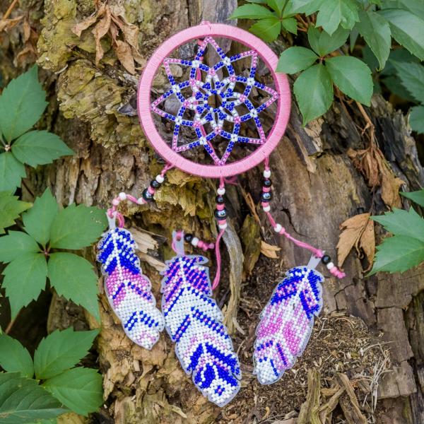 Buy Dreamcatcher craft kit for embroidery with beads - FLPL-027