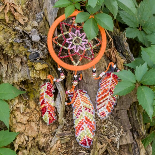 Buy Dreamcatcher craft kit for embroidery with beads - FLPL-028
