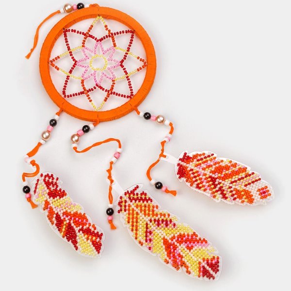 Buy Dreamcatcher craft kit for embroidery with beads - FLPL-028_1