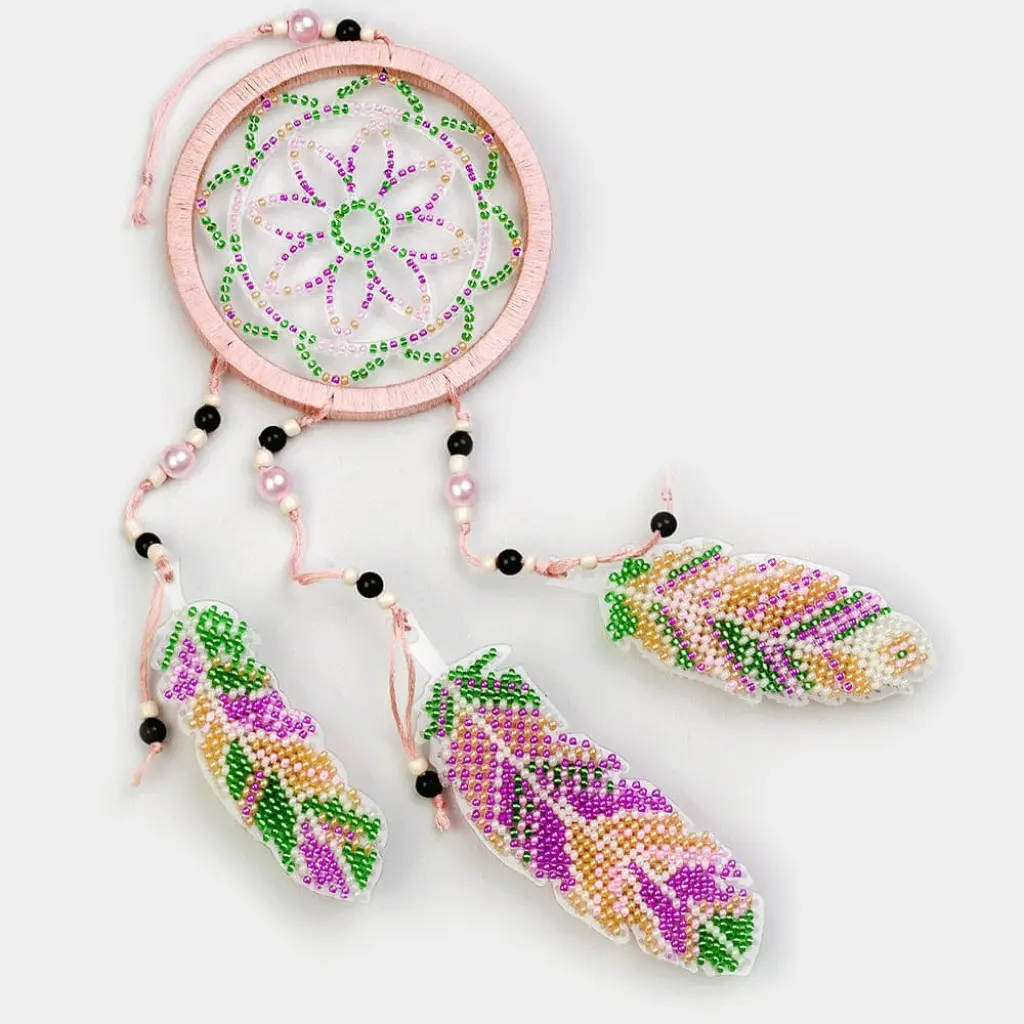 Buy Dreamcatcher craft kit for embroidery with beads - FLPL-030