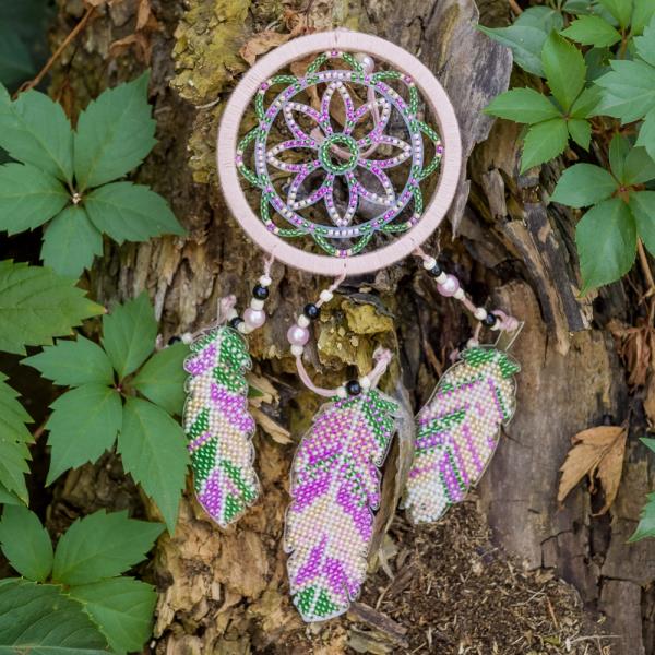 Buy Dreamcatcher craft kit for embroidery with beads - FLPL-030
