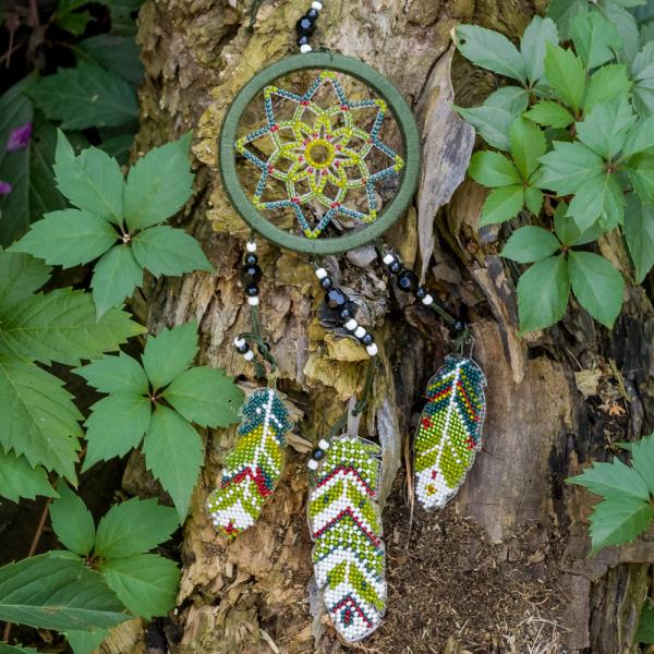 Buy Dreamcatcher craft kit for embroidery with beads - FLPL-031