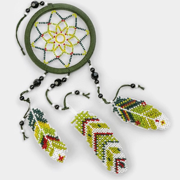 Buy Dreamcatcher craft kit for embroidery with beads - FLPL-031_1