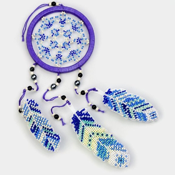 Buy Dreamcatcher craft kit for embroidery with beads - FLPL-032_1