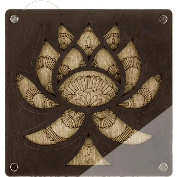 Buy Plywood Bead Organizer box with transparent lid beadwork accessory-FLZB-043