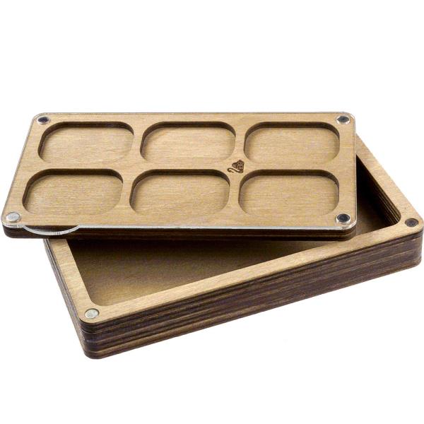 Buy Wood case Organizer for beads multi-tiered with wooden lid Jewelry tray-FLZB-085_1