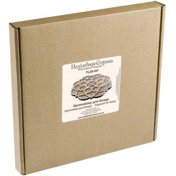 Buy Plywood Bead Organizer box with transparent lid beadwork accessory-FLZB-091_2