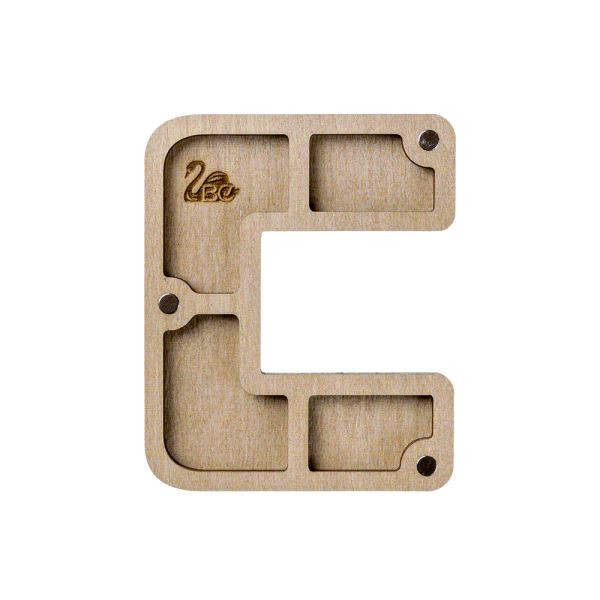 Buy Plywood Bead Organizer box Alphabet with wooden lid Jewelry making tray-FLZB-143(Ñ)_2