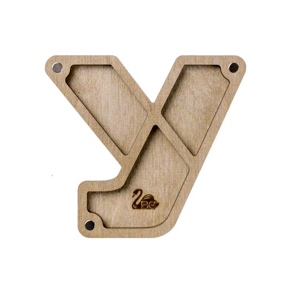 Buy Plywood Bead Organizer box Alphabet with wooden lid Jewelry making tray-FLZB-145(Ó)_2