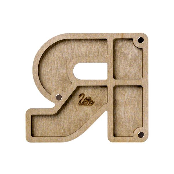 Buy Plywood Bead Organizer box Alphabet with wooden lid Jewelry making tray-FLZB-157(ß)_2