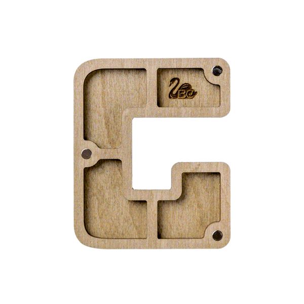 Buy Plywood Bead Organizer box Alphabet with wooden lid Jewelry making tray-FLZB-160(G)_2