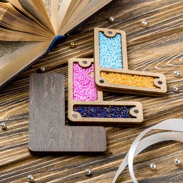 Buy Plywood Bead Organizer box Alphabet with wooden lid Jewelry making tray-FLZB-162(L)