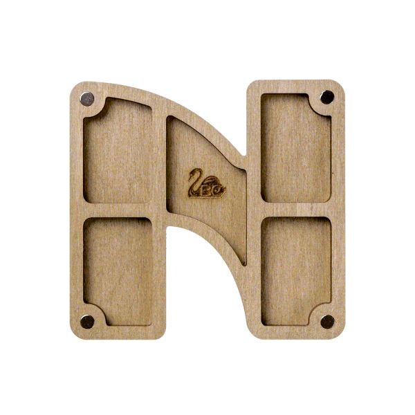 Buy Plywood Bead Organizer box Alphabet with wooden lid Jewelry making tray-FLZB-163(N)_2