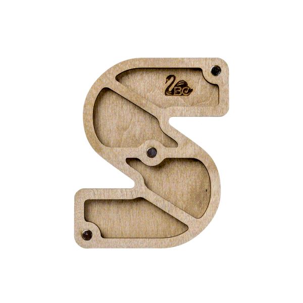 Buy Plywood Bead Organizer box Alphabet with wooden lid Jewelry making tray-FLZB-166(S)_2
