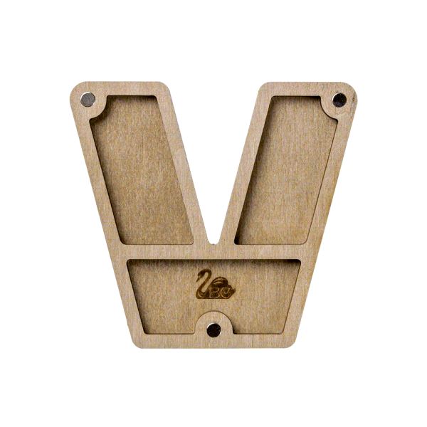 Buy Plywood Bead Organizer box Alphabet with wooden lid Jewelry making tray-FLZB-168(V)_2
