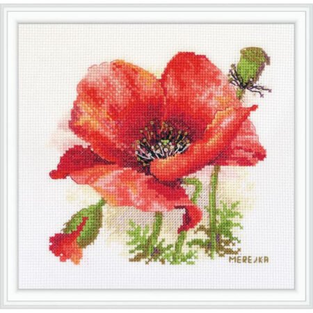 Buy Cross stitch kit Red poppy-K-187