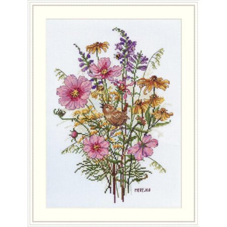Buy Cross stitch kit September flowers and urticar-K-197