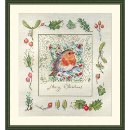 Buy Cross stitch kit Christmas Robin-K-224