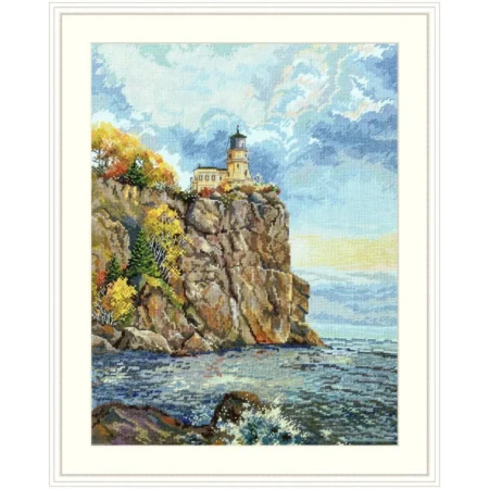 Buy Cross stitch kit Lighthouse split rock-K-231