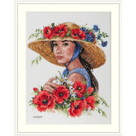Buy Cross stitch kit Flower Hat-K-250