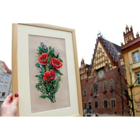 Buy Cross stitch kit a vintage poppies-K-81