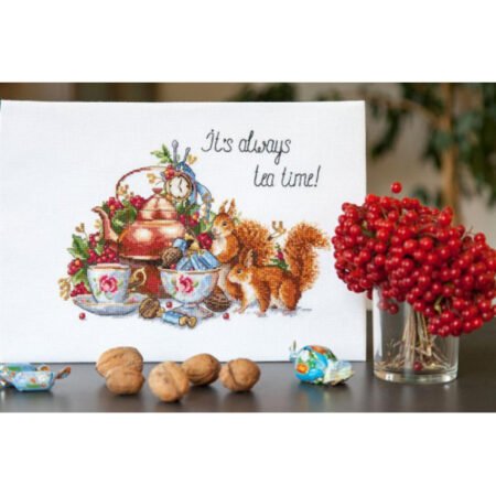 Buy Cross stitch kit Time for tea-K-85
