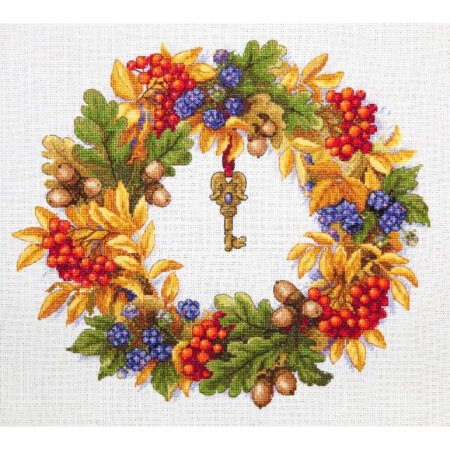 Buy Cross stitch kit Autumn wreath-K-99