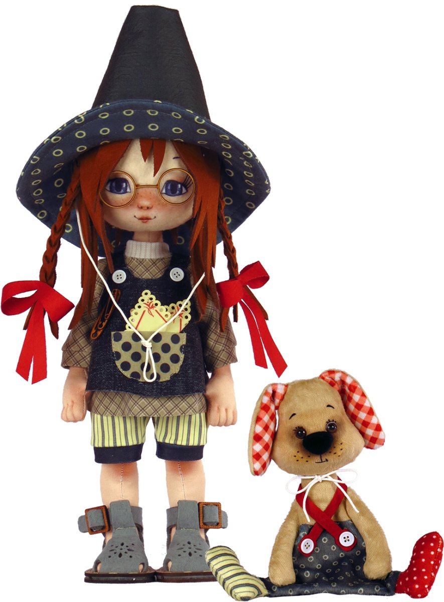 Buy Doll sewing kit A Girl With A Dog-K1077