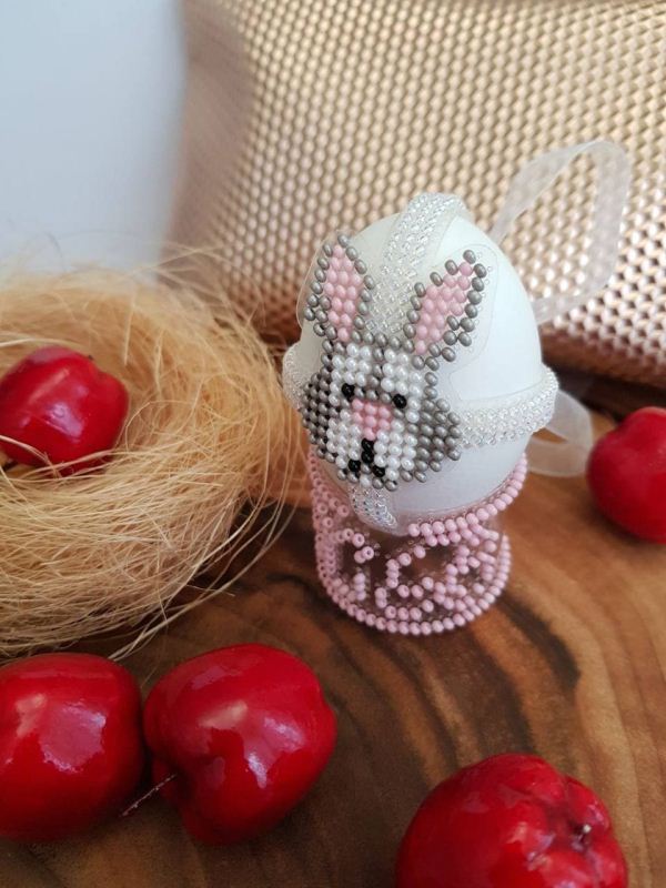 Buy Bead embroidery kit with a plastic base - Easter eggs set 6pcs.