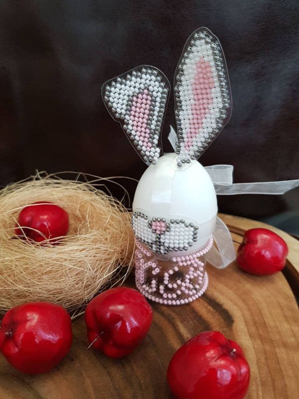 Buy Bead embroidery kit with a plastic base - Easter eggs set 6pcs.