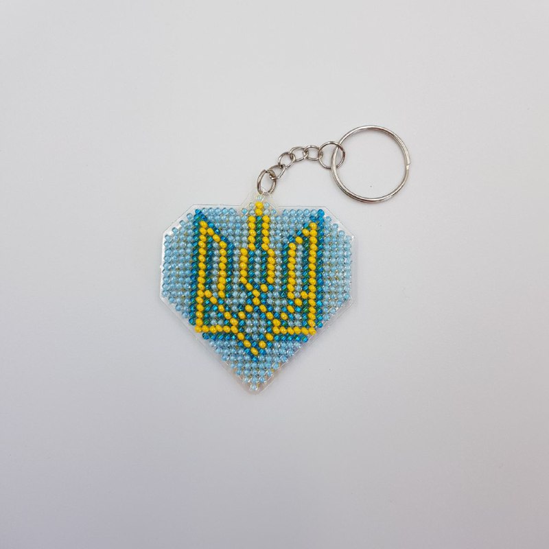 Buy Bead embroidery kit with a plastic base - Ukrainian heart